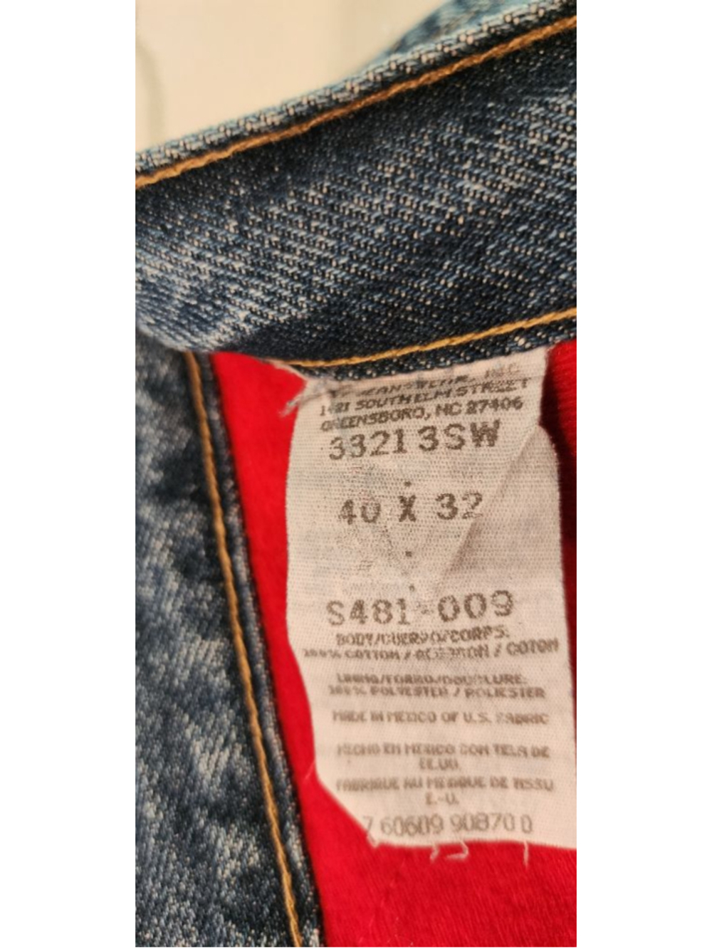 Wrangler Rugged Wear Thinsulate Insulated Jeans Mens 40x32 Blue Relaxed Fit NWT - Picture 10 of 13